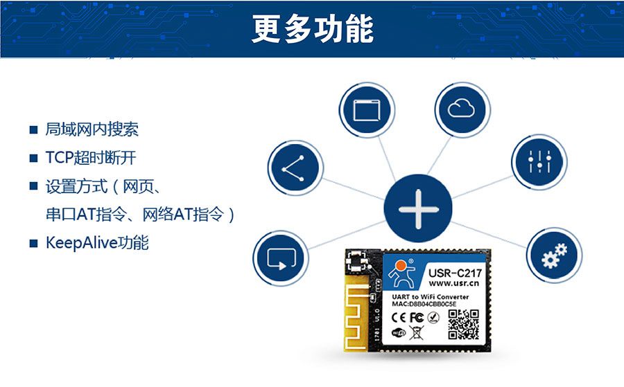 低功耗嵌入式串口轉WIFI模塊:更多功能 低功耗嵌入式串口轉WIFI模塊:更多功能