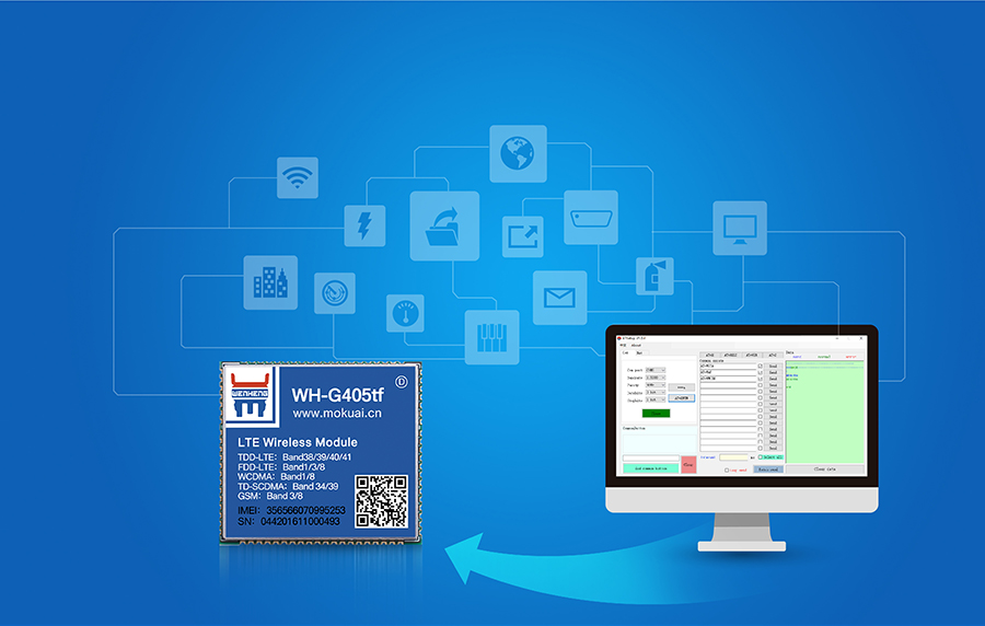 全網通4G透傳模塊5模13頻 _串口轉LTE模組的AT指令模式