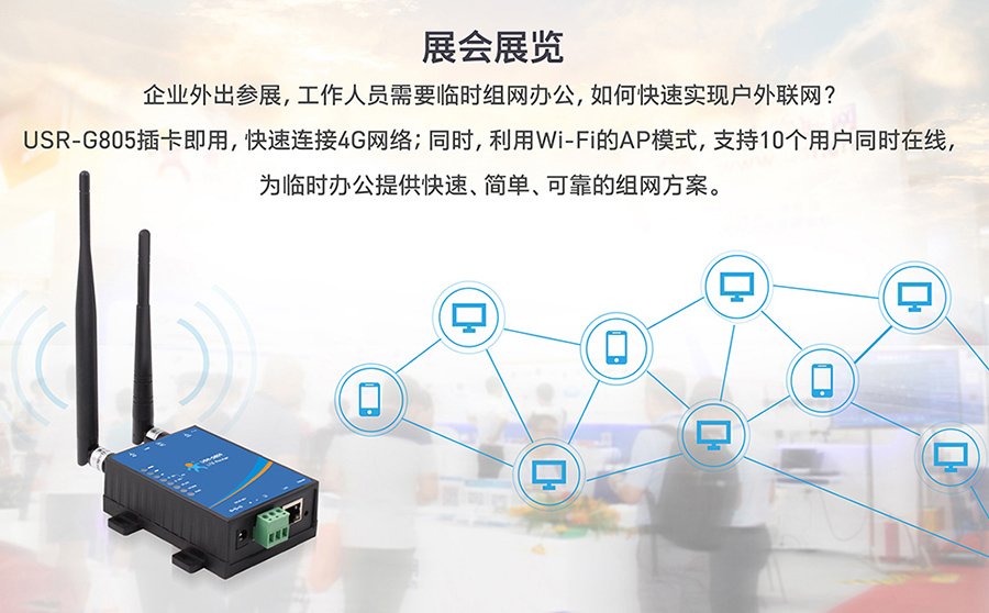 工業路由器圖片G805:展會展覽現場解決方案 工業路由器圖片G805:展會展覽現場解決方案