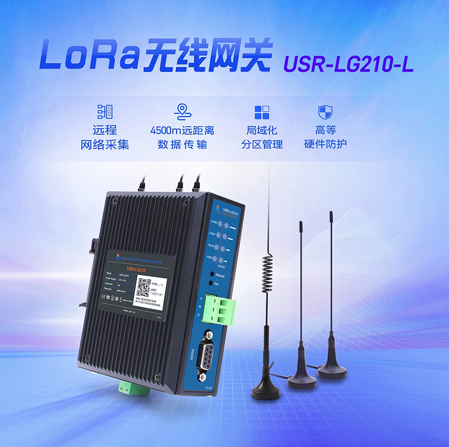 LoRa私有協議網關USR-LG210-L LoRa私有協議網關USR-LG210-L